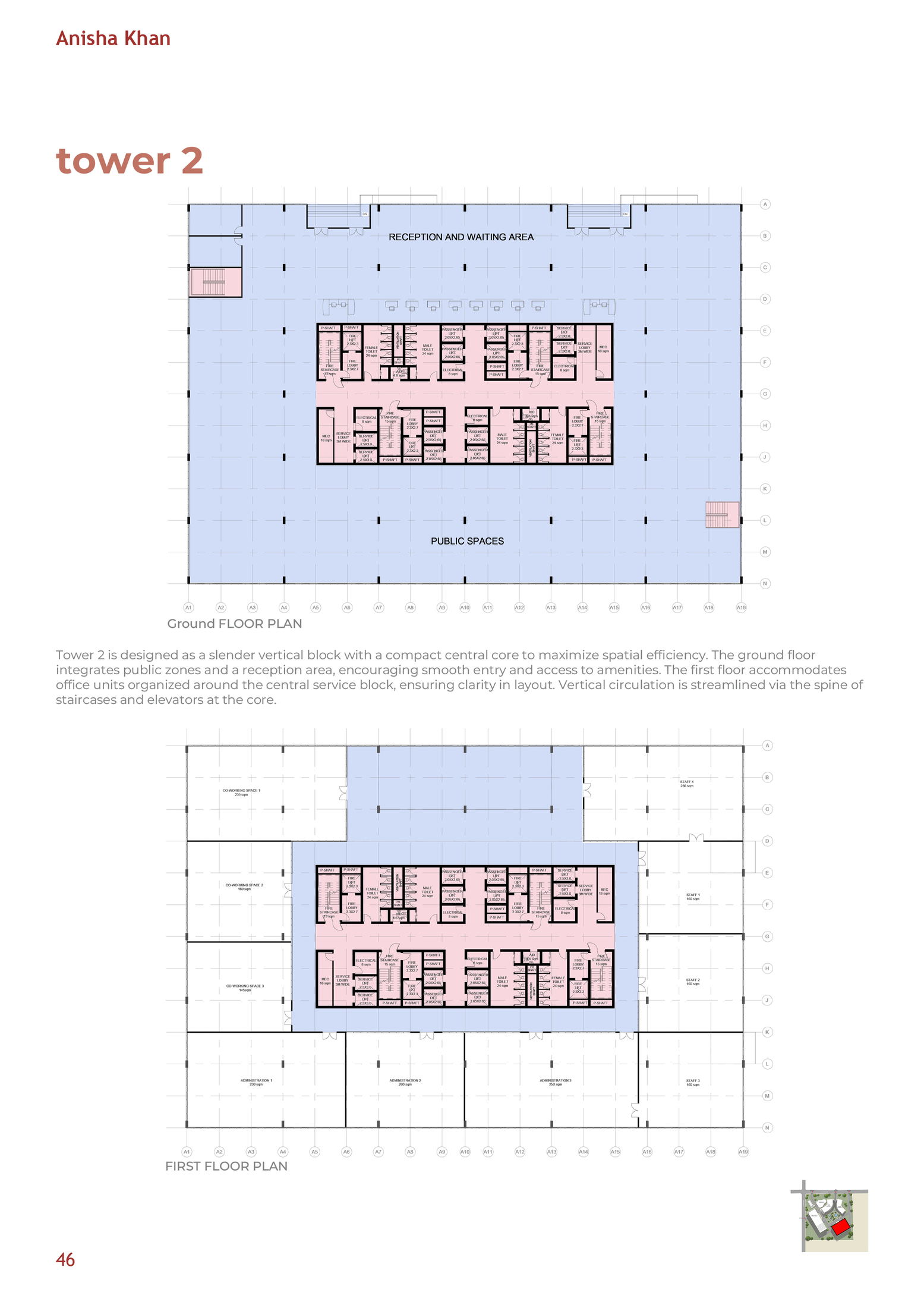 Tower 2 ground floor and executive convention facilities